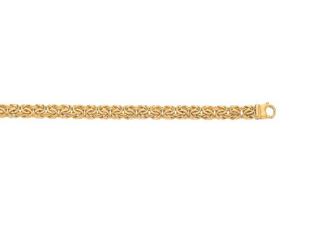 14K Gold 7.2mm Byzantine Necklace Hot on Sale