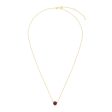 14K Gold & Garnet Solitaire Necklace Fashion