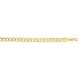 14K Gold 9.7mm White Pave Curb Chain Online Hot Sale