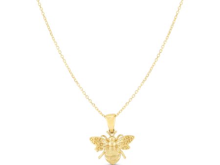 14K Gold Bumble Bee Necklace Online Sale