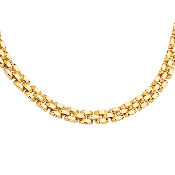 14K Gold 4mm Panther Necklace For Cheap