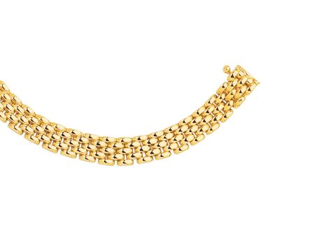 14K Gold  6.5mm Panther Necklace Discount