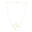 14K Gold Large Initial R Necklace Online now