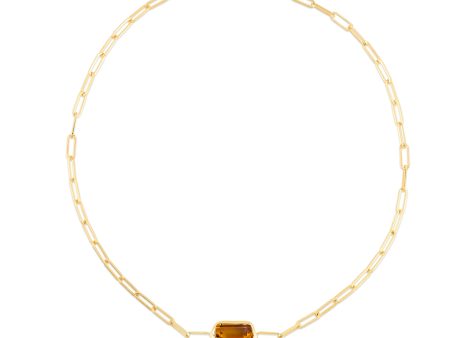 14K Citrine Paperclip Bracelet Online Sale