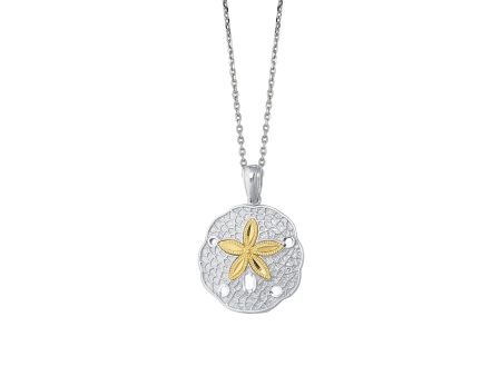 14K & Silver Sand Dollar Necklace Online Hot Sale