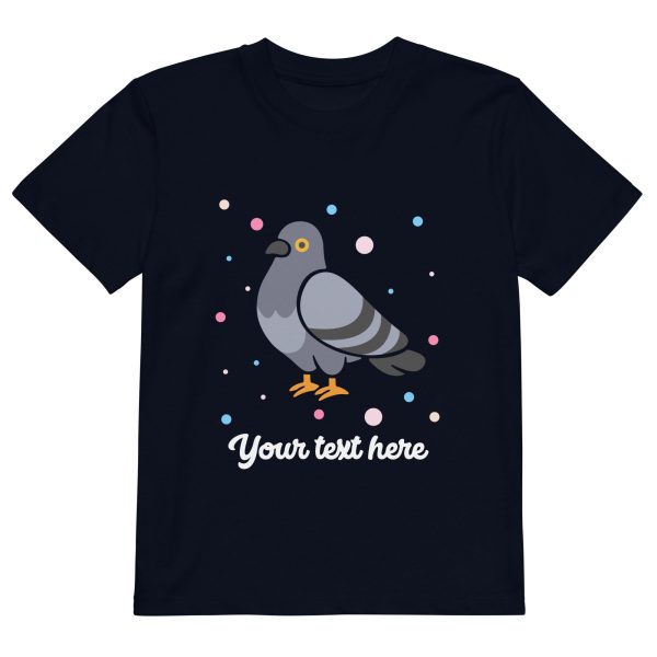 Personalised Custom Text - Organic Cotton Kids T-Shirt - London Doodles - Pigeon Online Sale