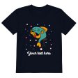 Personalised Custom Text - Organic Cotton Kids T-Shirt - London Doodles - Fish & Chips For Cheap