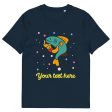 Personalised Custom Text - Organic Cotton Adults Unisex T-Shirt - London Doodles - Fish & Chips Fashion