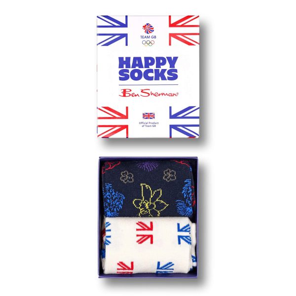 Happy Socks - Team GB - 2 Pack Gift Set Cheap