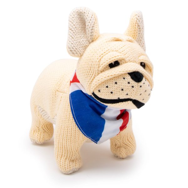 British Bulldog Knitted Soft Toy on Sale