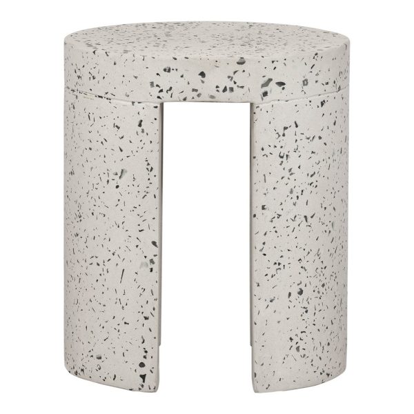 Moe s Lyon Collection 15 in. Outdoor Cement Stool Online now