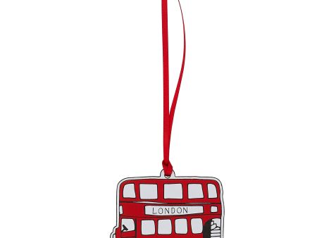 London Bus Wooden Christmas Decoration by Victoria Eggs Supply