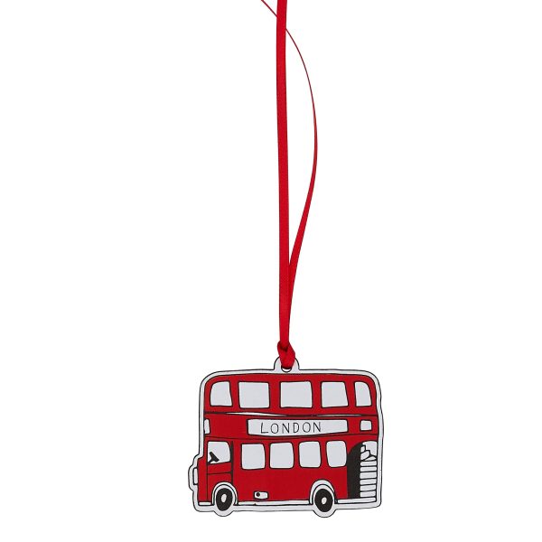 London Bus Wooden Christmas Decoration by Victoria Eggs Supply