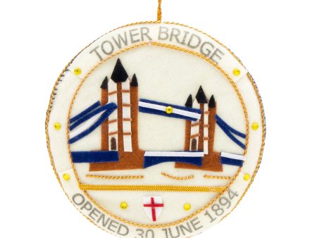 Tower Bridge Medallion Stitched Christmas Decoration For Sale