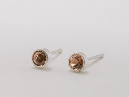 Smokey Quartz Stud Earring Online Hot Sale