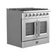 Forno Galiano 36 in. 5.36 cu. ft. French Door Freestanding All Gas Range in Stainless Steel (FFSGS6444-36) Online Sale