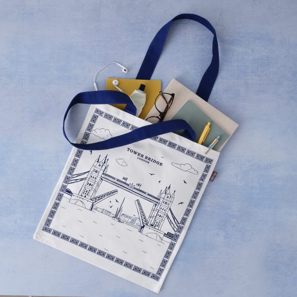 Tower Bridge Canvas Tote Bag by Victoria Eggs Discount