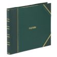 Classic Half Bound Plain Visitors Book, L22 x W28.5cm, Green Discount