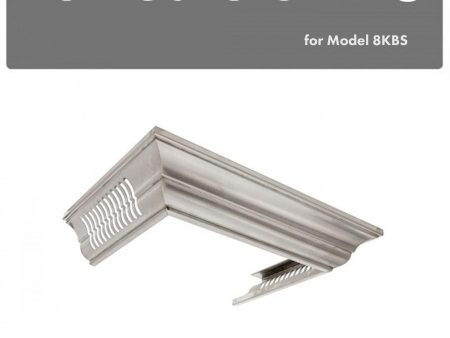 ZLINE Vented Crown Molding Profile 6 for Wall Mount Range Hood in DuraSnow Stainless Steel (CM6V-8KBS) For Cheap