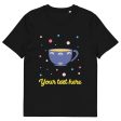 Personalised Custom Text - Organic Cotton Adults Unisex T-Shirt - London Doodles - Cup Of Tea Online Hot Sale