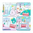 Jessica Hogarth London Set of Four Coasters Online