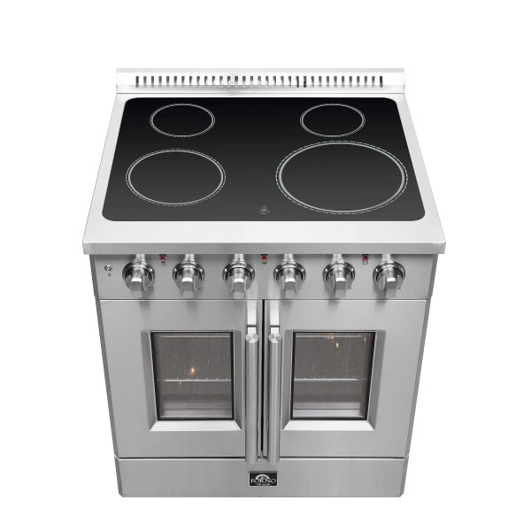 Forno Galiano 30 in. 4.32 cu. ft. French Door Freestanding All Electric Range in Stainless Steel (FFSEL6917-30) Cheap