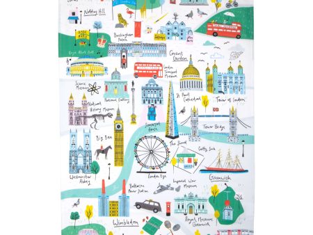 Jessica Hogarth London Map Tea Towel Online Hot Sale