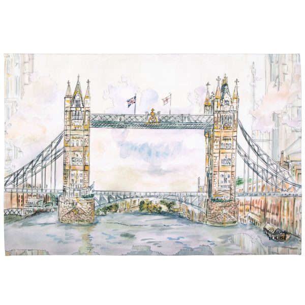 Claire Louise Tower Bridge Tea Towel For Sale