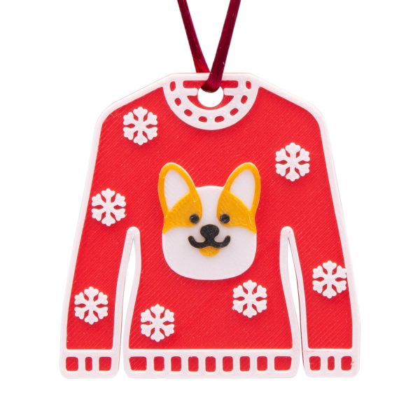 Made Happy Christmas Jumper Corgi Decoration Cheap