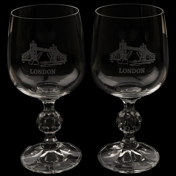 Tower Bridge Wine Glasses Boxed Set Cheap