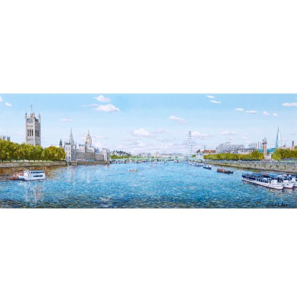 Mark F Lodge Thames View From Lambeth Bridge Giclee Print For Sale