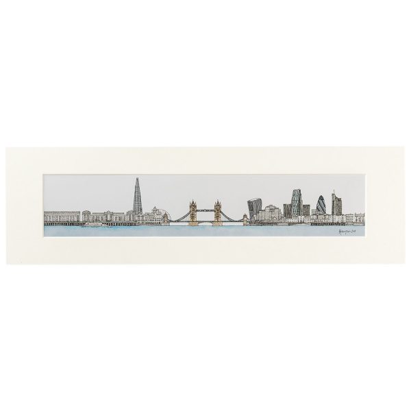 Katherine Jones London Skyline Print - 20 x 6 Inches For Sale