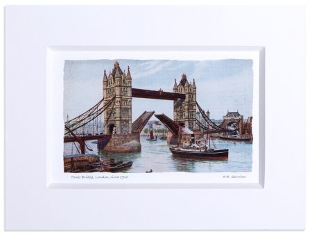 Tower Bridge Circa 1910 Mounted Print For Cheap