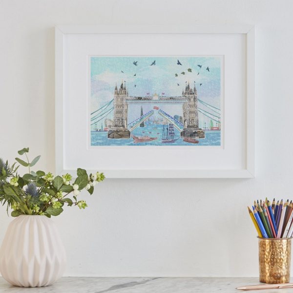 Josie Shenoy Tower Bridge Bus Jump Print Supply