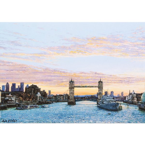 Mark F Lodge Tower Bridge Sunrise Giclee Print For Cheap