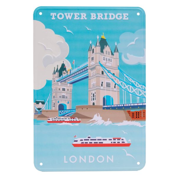 Tower Bridge Vintage Design Metal Sign For Cheap