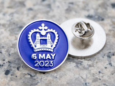 King Charles III Coronation Pin Badge - Tower Bridge Exclusive Online now