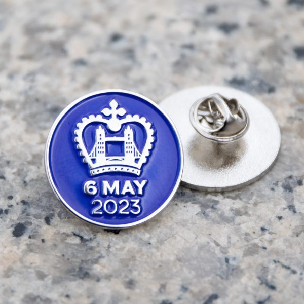 King Charles III Coronation Pin Badge - Tower Bridge Exclusive Online now