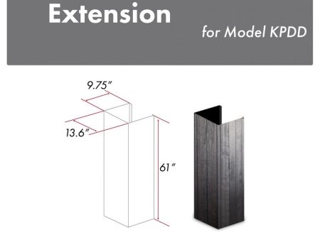 ZLINE 61 in. Wooden Chimney Extension for Ceilings up to 12 ft. (KPDD-E) on Sale