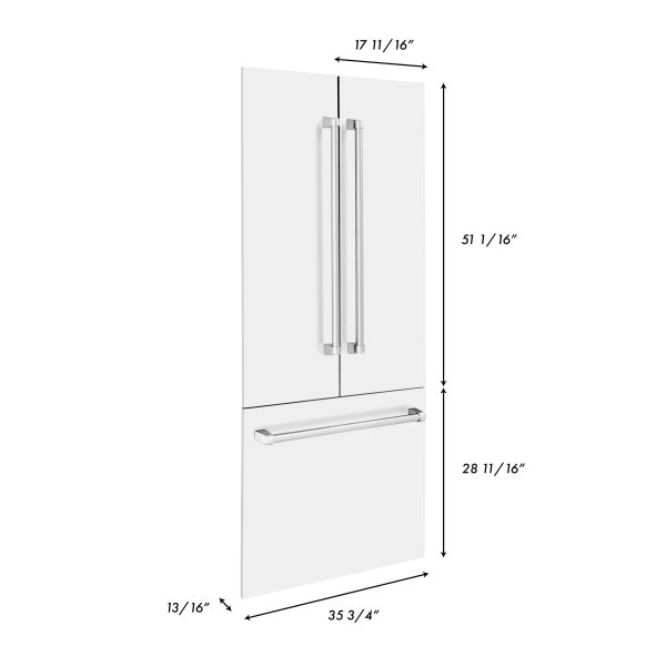 ZLINE 36 in. Refrigerator Panels in White Matte for a 36 in. Built-in Refrigerator (RPBIV-WM-36) Sale