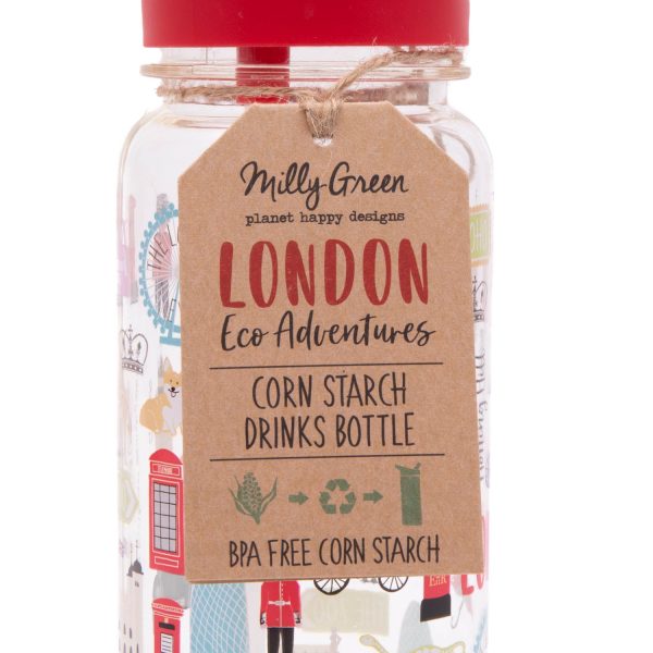 London Adventures Corn Starch Water Bottle by Milly Green on Sale