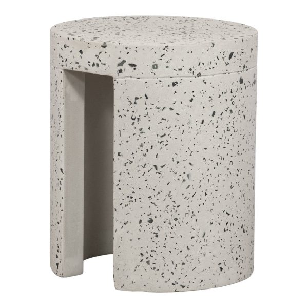 Moe s Lyon Collection 15 in. Outdoor Cement Stool Online now