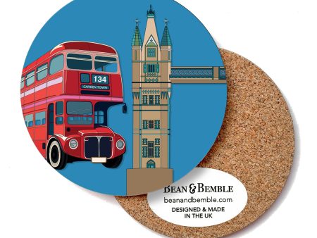 Bean & Bemble London City Tower Bridge & Bus Round Coaster Online now