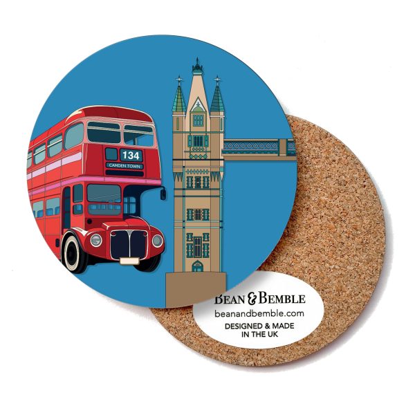 Bean & Bemble London City Tower Bridge & Bus Round Coaster Online now