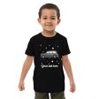 Personalised Custom Text - Organic Cotton Kids T-Shirt - London Doodles - Black Taxi Hot on Sale