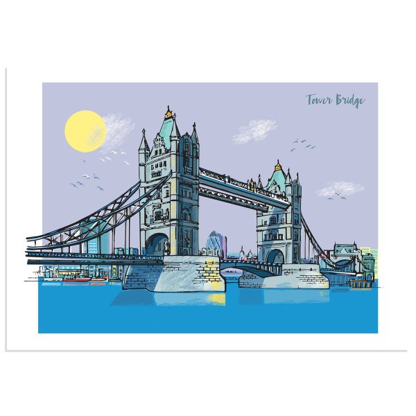 Rocket68 Tower Bridge A4 Print Hot on Sale