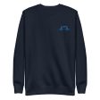 1894 Tower Bridge - Blue Thread Embroidered Unisex Premium Sweatshirt Online Hot Sale