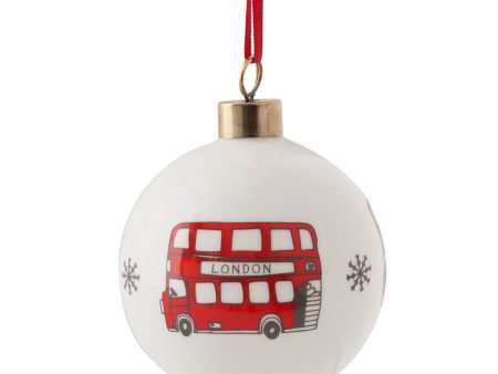 London Bus Christmas Bauble Decoration by Victoria Eggs Sale