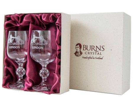 Tower Bridge Wine Glasses Boxed Set Cheap