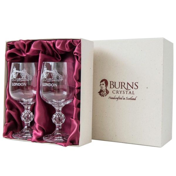 Tower Bridge Wine Glasses Boxed Set Cheap